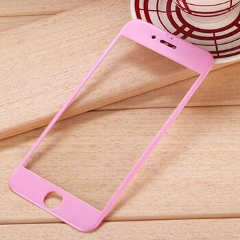 3x 3D tvrzené sklo s rámečkem pro Apple iPhone 7 Plus - růžové - 2+1 zdarma
