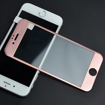 3x 3D tvrzené sklo s rámečkem pro Apple iPhone 7 Plus - růžové - 2+1 zdarma