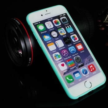 Silikonový matný obal s výřezem pro Apple iPhone 7 - modrý