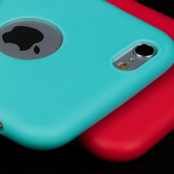Silikonový matný obal s výřezem pro Apple iPhone 7 - modrý