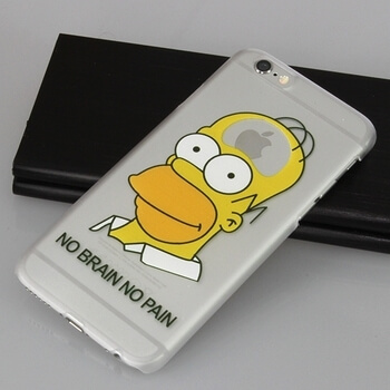 Ultratenký plastový kryt pro Apple iPhone 7 Plus - Homer Simpson No Brain No Pain