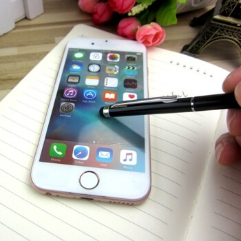 2v1 Dotykové pero Stylus s propiskou - černé