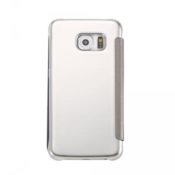 Zrcadlový plastový flip obal pro Samsung Galaxy S7 G930F - stříbrný