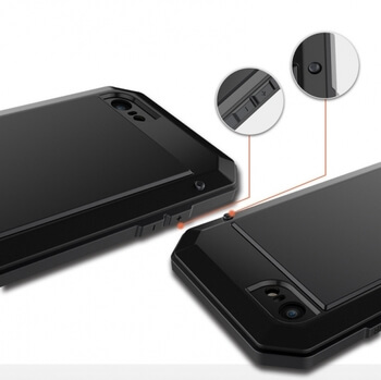 EXTRÉMNĚ odolný hliníkovo-silikonový obal pro Apple iPhone 7 Plus - černý
