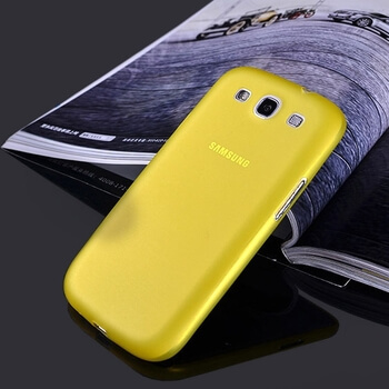 Silikonový mléčný ochranný obal pro Samsung Galaxy S3 III i9300 - žlutý