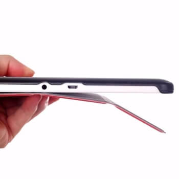 2v1 Smart flip cover + zadní plastový ochranný kryt pro Samsung Galaxy Tab E 9.6 - růžový