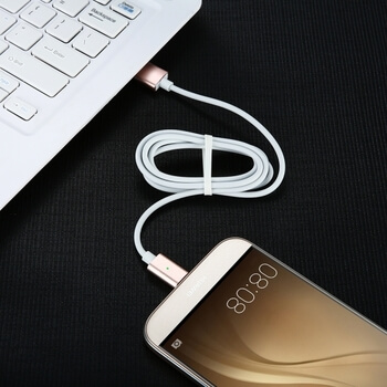 USB nabíjecí kabel s magnetickou koncovkou Micro USB - zlatý