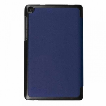 2v1 Smart flip cover + zadní plastový ochranný kryt pro Lenovo Tab3 7 Essential 710 - tmavě modrý