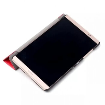 2v1 Smart flip cover + zadní plastový ochranný kryt pro Huawei MediaPad M2 8.0 - tmavě modrý