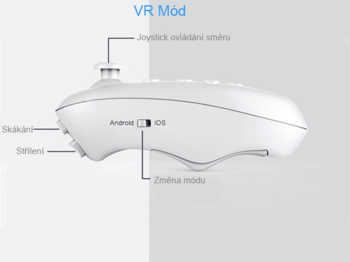 2v1 3D Brýle pro virtuální realitu VR Box SHINECON II s bezdrátovým Bluetooth ovladačem