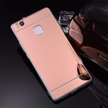 Silikonový zrcadlový ochranný obal pro Huawei P9 Lite - růžový