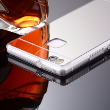 Silikonový zrcadlový ochranný obal pro Huawei P9 Lite - růžový