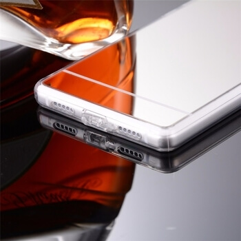 Silikonový zrcadlový ochranný obal pro Huawei P9 Lite - stříbrný