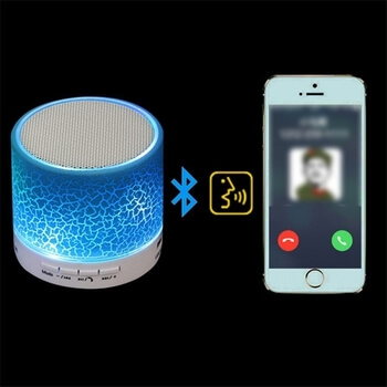 LED mini Bluetooth přenosný reproduktor - modrý