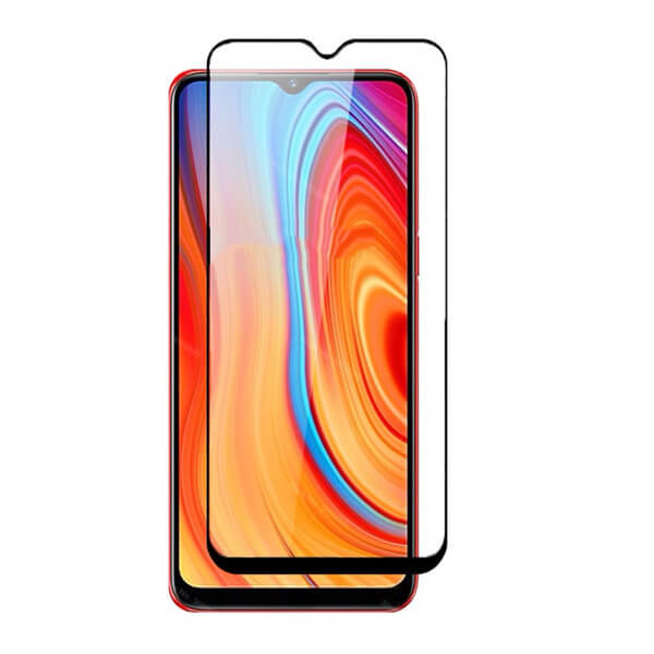 3x 3D ochranné tvrzené sklo s rámečkem pro Realme C3 - černé - 2+1 zdarma