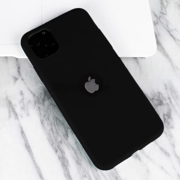 Silikonový matný obal s výřezem pro Apple iPhone 12 mini - černý