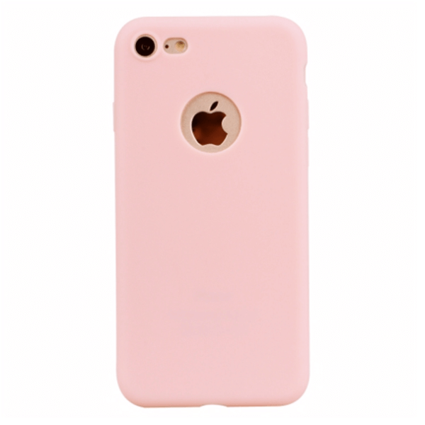 Silikonový matný obal s výřezem pro Apple iPhone SE (2020) - růžový