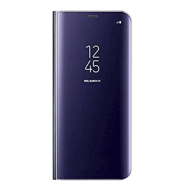 Zrcadlový silikonový flip obal pro Samsung Galaxy A12 A125F - modrý