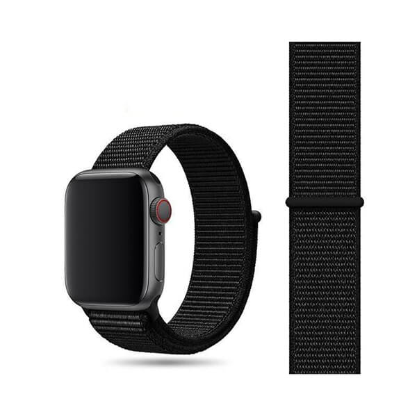 Nylonový pásek pro chytré hodinky Apple Watch SE 40 mm (2020) - černý