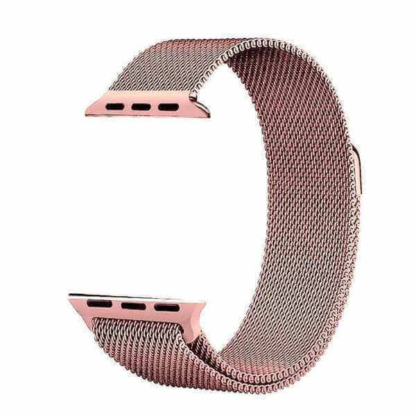 Elegantní kovový pásek pro chytré hodinky Apple Watch 38 mm (2.+3.série) - světle růžový