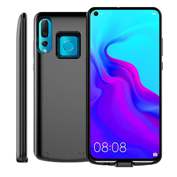 3v1 Silikonové pouzdro s externí baterií smart battery case power bank 3500 mAh pro Huawei P30 Lite - černé