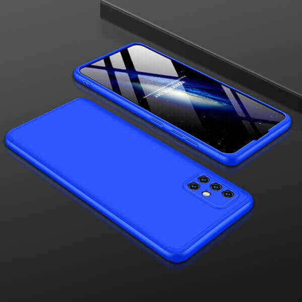 Ochranný 360° celotělový plastový kryt pro Xiaomi Poco F3 - modrý