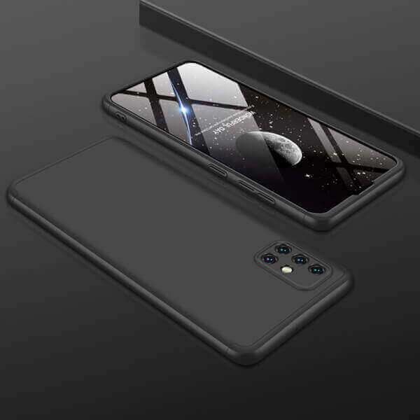 Ochranný 360° celotělový plastový kryt pro Samsung Galaxy A22 A226B 5G - černý