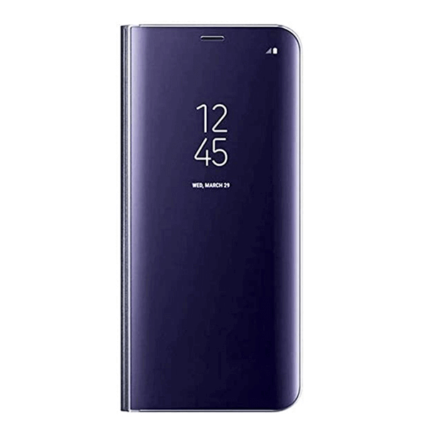 Zrcadlový silikonový flip obal pro Samsung Galaxy A02s A025G - modrý