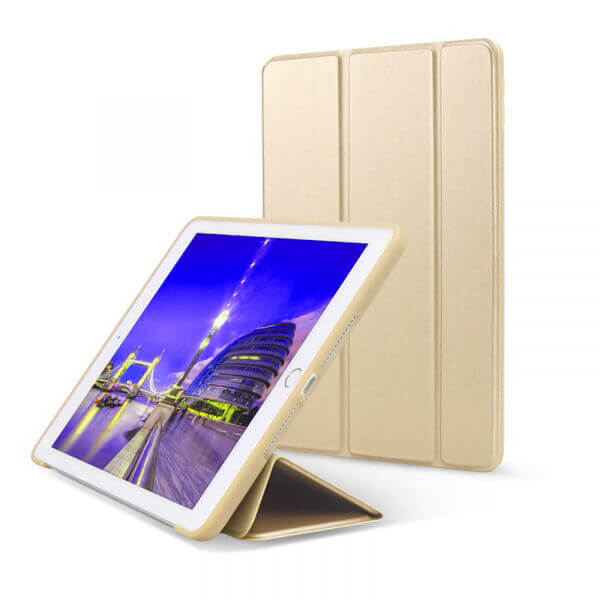 2v1 Smart flip cover + zadní silikonový ochranný obal pro Apple iPad mini 8.3" 2021  - zlatý