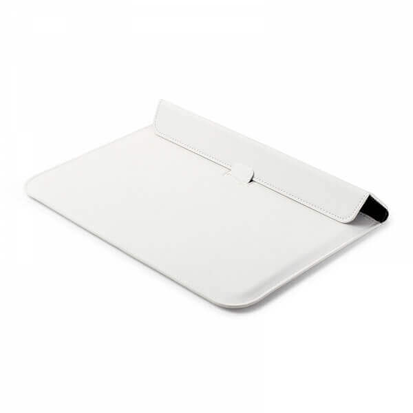 2v1 Pouzdro s magnetem a stojánkem z ekokůže pro Apple MacBook Pro 16" (2019) - bílé