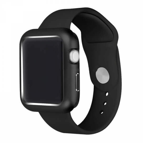 Magnetický hliníkový ochranný rámeček pro Apple Watch 41 mm (7.série) - černý