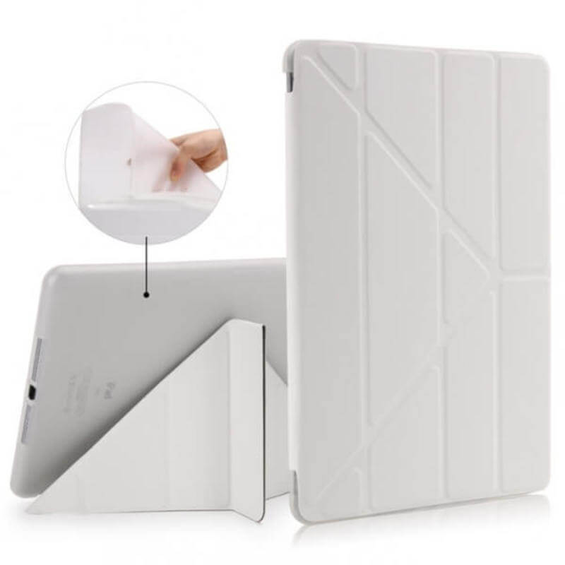 2v1 Smart flip cover + zadní silikonový ochranný obal pro Apple iPad Air 5 10.9"  - bílý