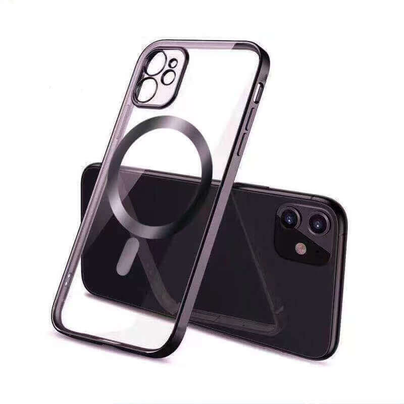 MagSafe silikonový kryt pro Apple iPhone SE (2022) - černý