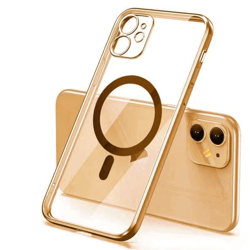 MagSafe silikonový kryt pro Apple iPhone 14 Plus - zlatý