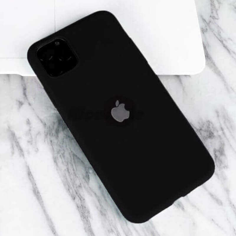 Silikonový matný obal s výřezem pro Apple iPhone 14 Plus - černý