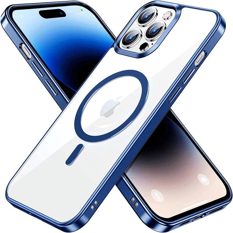 MagSafe silikonový kryt pro Apple iPhone 14 Pro - tmavě modrý