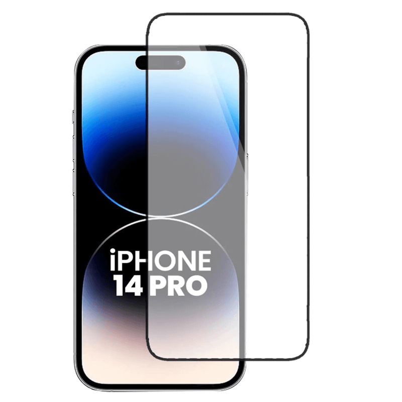 3x 3D ochranné tvrzené sklo s rámečkem pro Apple iPhone 14 Pro - černé - 2+1 zdarma