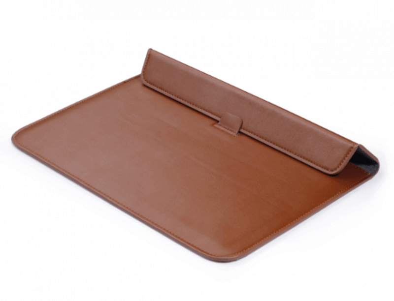 2v1 Pouzdro s magnetem a stojánkem z ekokůže pro Apple MacBook Pro 13,3"  - hnědé