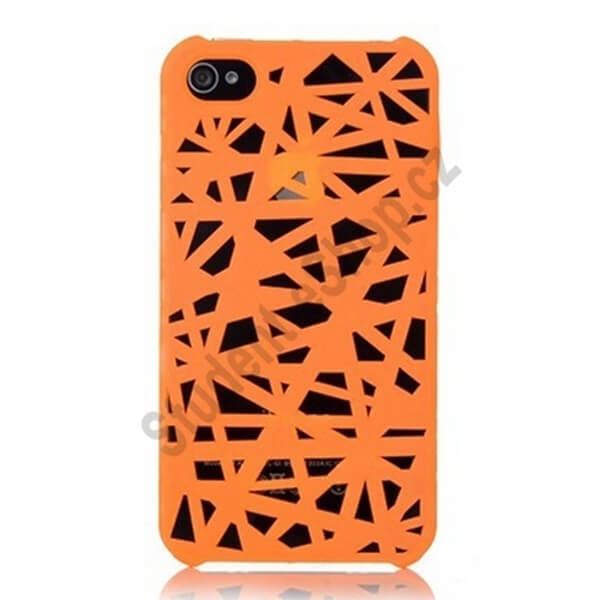 Ochranný plastový kryt pro Apple iPhone 4/4S - oranžový