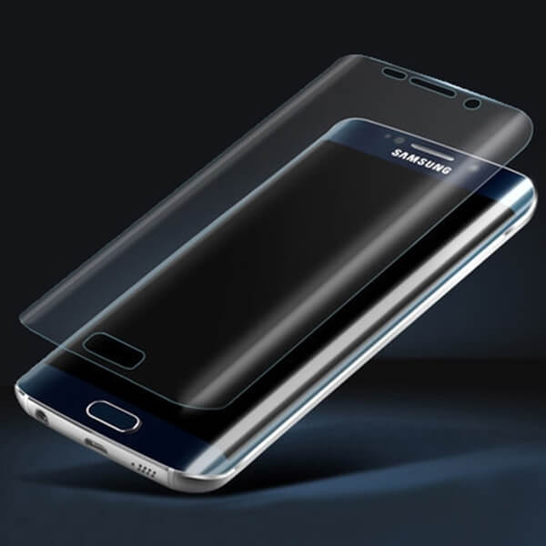 3D zahnuté ochranné tvrzené sklo pro Samsung Galaxy S6 Edge - průhledné