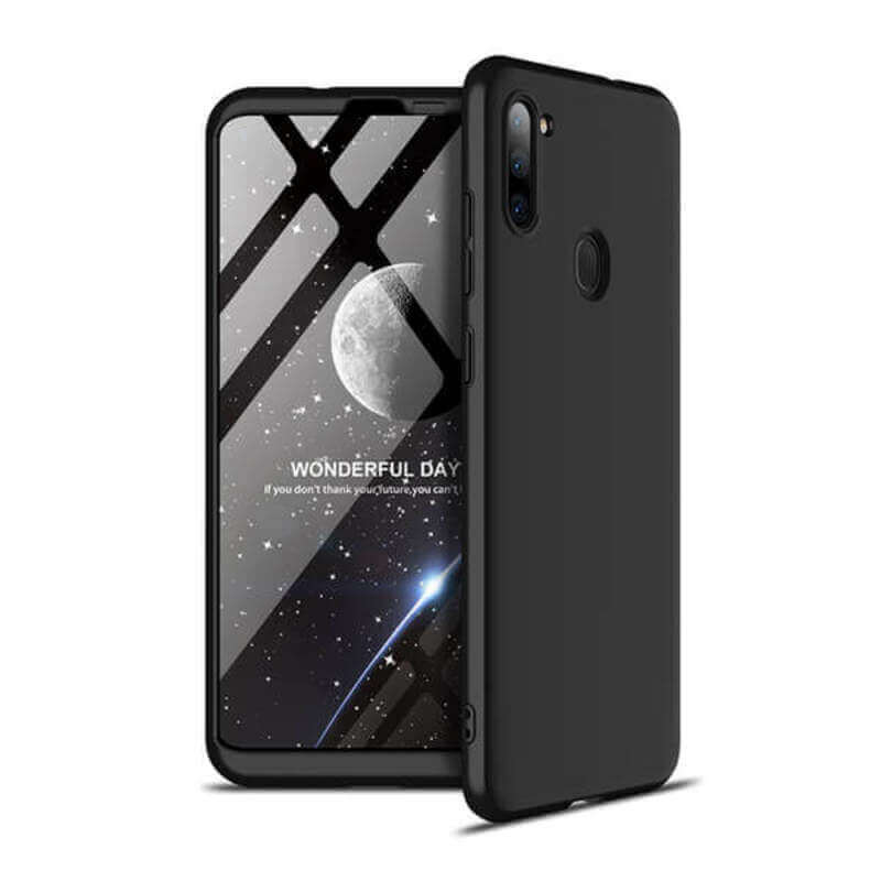 Ochranný 360° celotělový plastový kryt pro Samsung Galaxy A14 4G A145R - černý