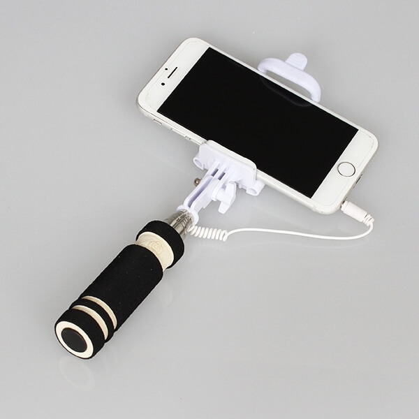 Teleskopická Selfie tyč s ovládáním 60 cm - černá