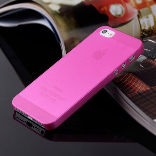 Ultratenký plastový kryt pro Apple iPhone 5/5S/SE - růžový