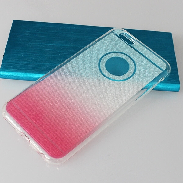Silikonový ochranný obal se třpytkami pro Apple iPhone 6/6S - růžový
