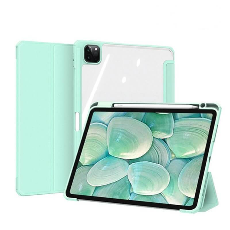 2v1 Smart flip cover + zadní silikonový ochranný obal s držákem na pero pro Apple iPad 10.2" 2020 (8. generace) - světle zelený