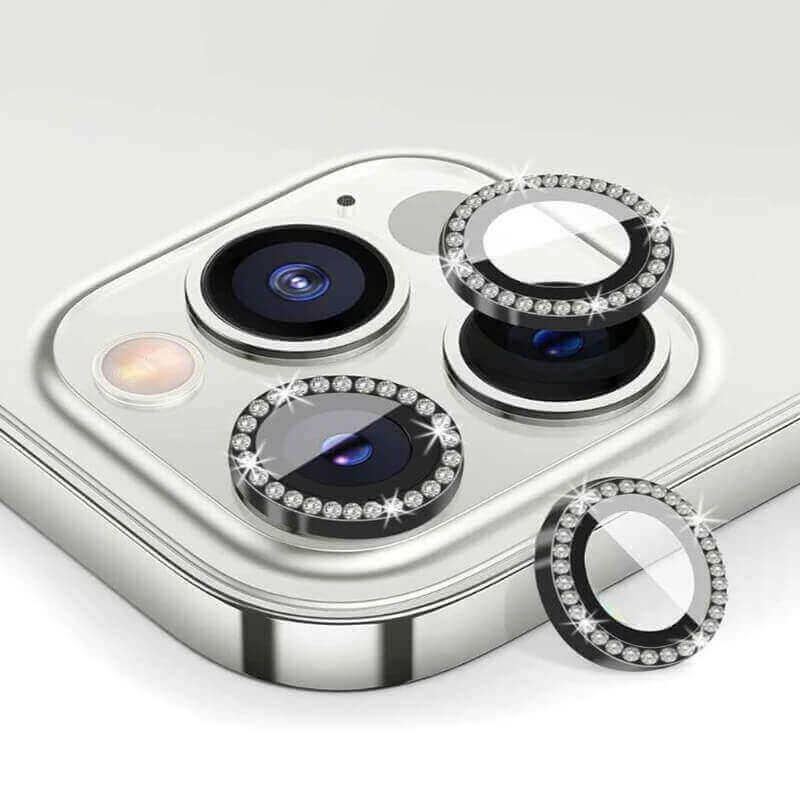 Luxusní ochranné sklo na čočku fotoaparátu a kamery pro Apple iPhone 15 - černé