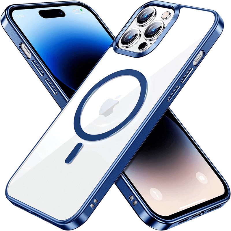 MagSafe silikonový kryt pro Apple iPhone 15 Pro Max - tmavě modrý
