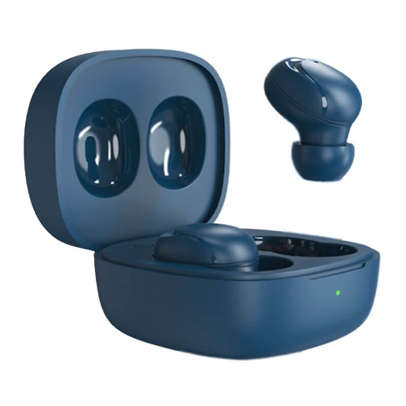 Sportovní bezdrátová bluetooth sluchátka s nabíjecím pouzdrem - tmavě modrá