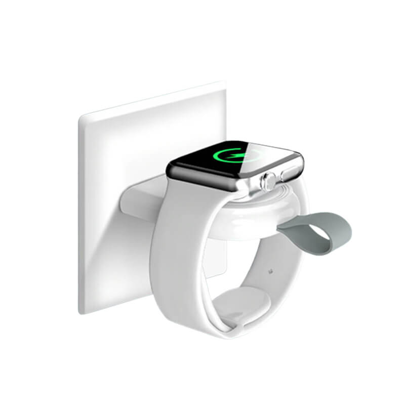 Přenosná bezdrátová magnetická nabíječka a adaptér pro Apple Watch bílá