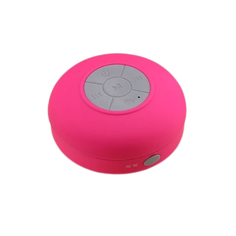 Přenosný voděodolný bluetooth reproduktor do sprchy růžový